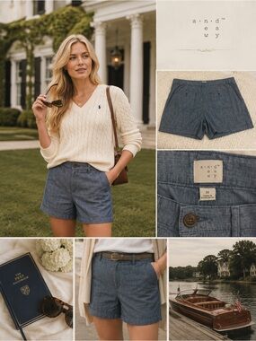 a new day Blue Chambray Tailored Women’s Shorts
